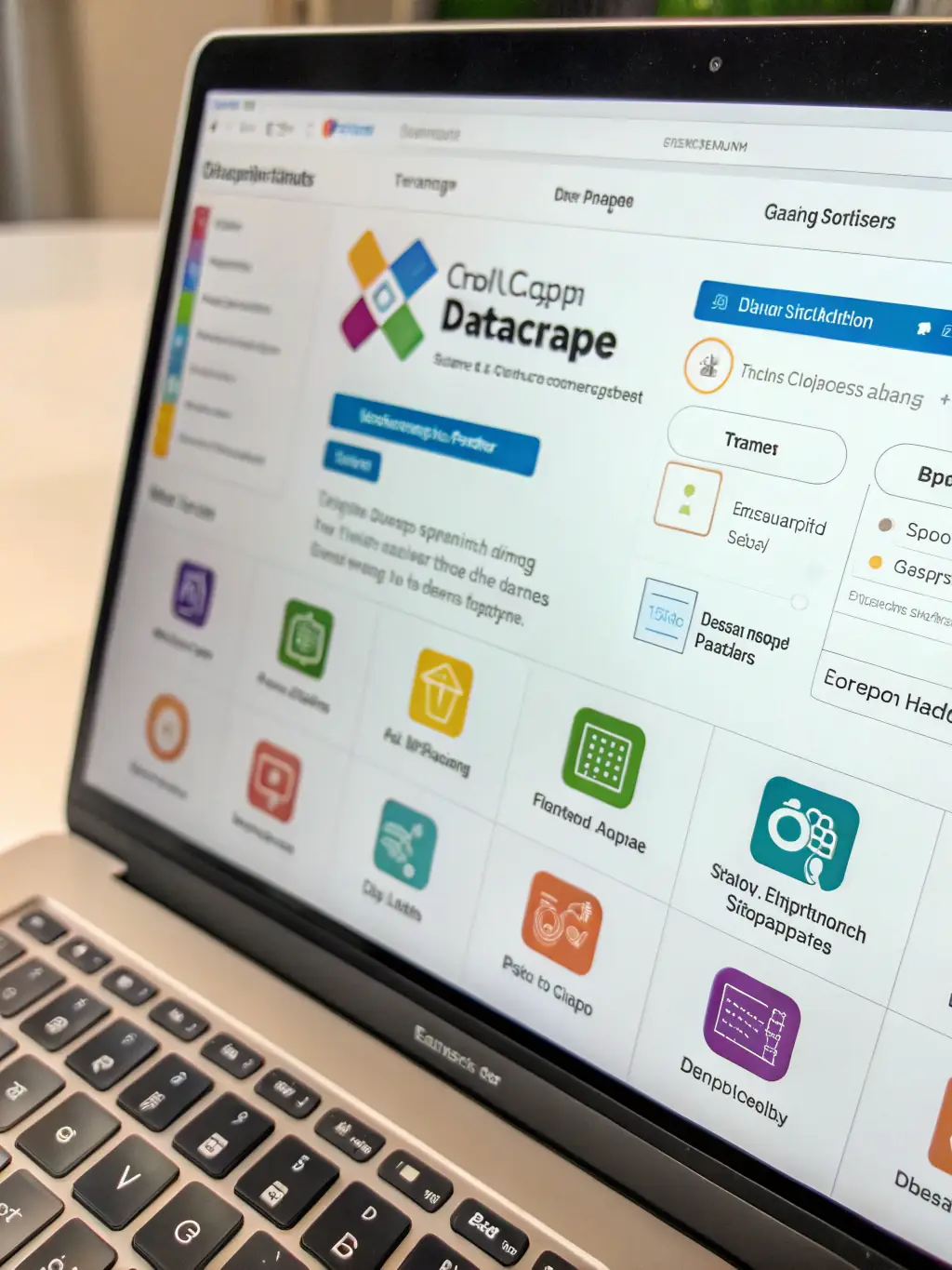 An image showing data being exported into various formats like CSV, JSON, and XML, emphasizing data provision and format customization.
