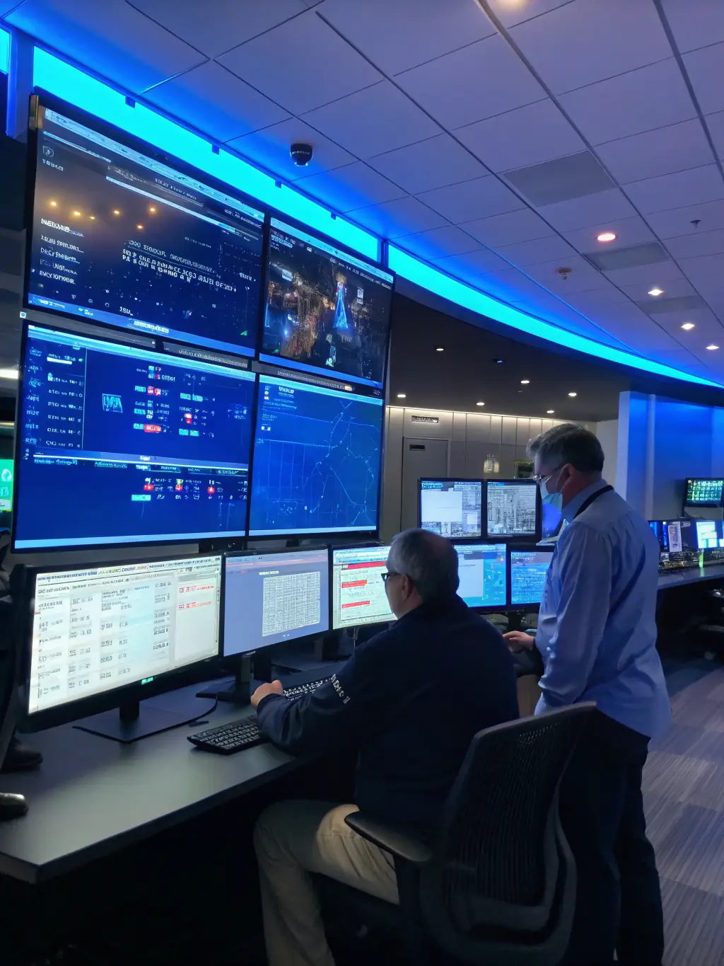 A futuristic interface showing AI algorithms analyzing player movements and predicting game outcomes in real-time.